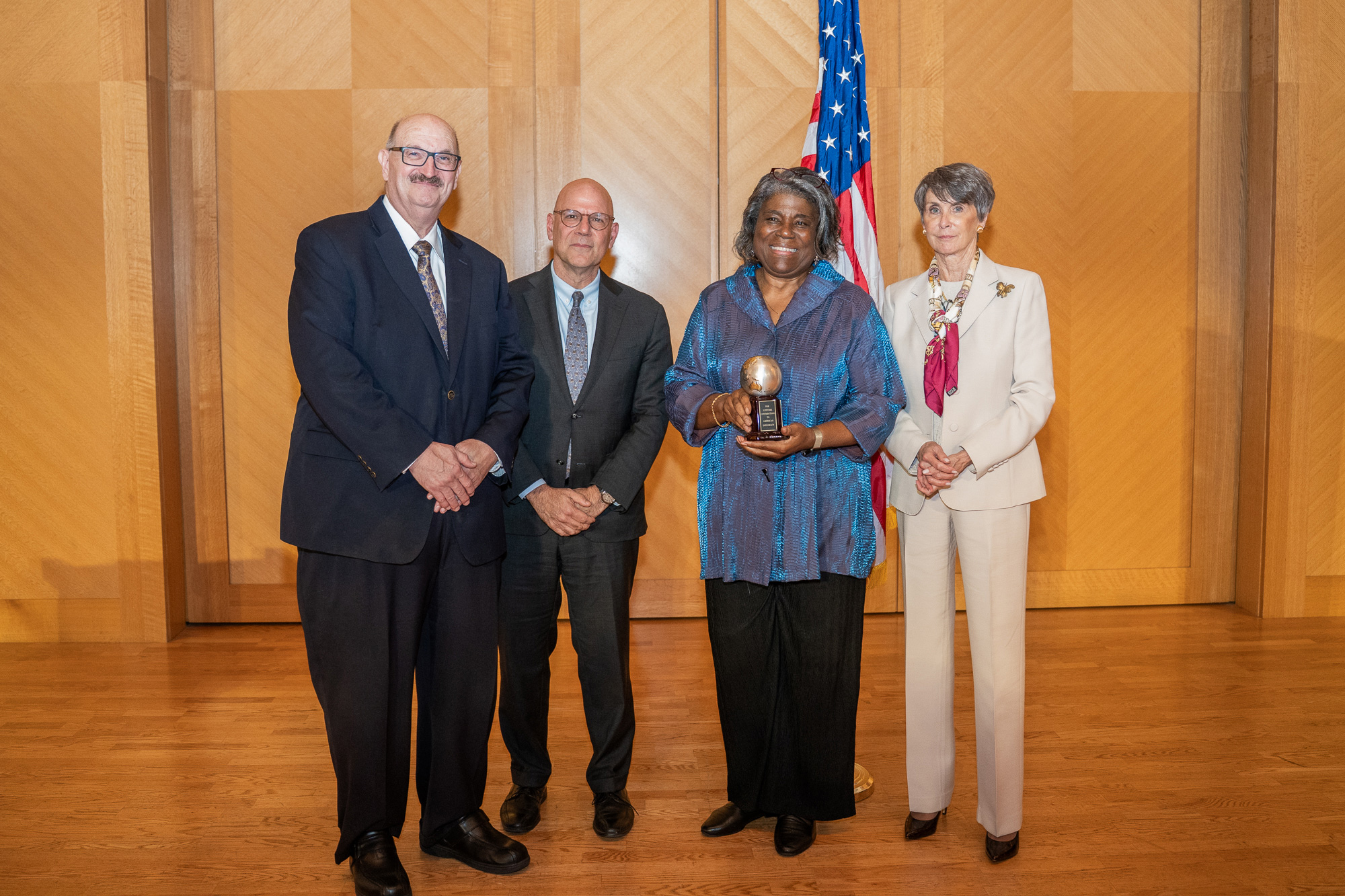 Ambassador Linda Thomas-Greenfield receives the 2025 Lifetime Contribution to American Diplomacy Award.